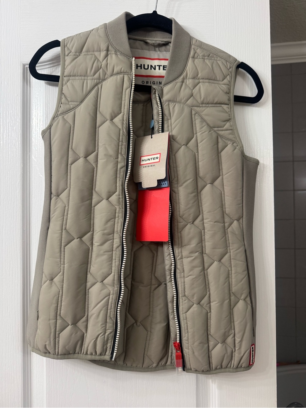 Hunter Kids Quilted Vest - Taupe Green